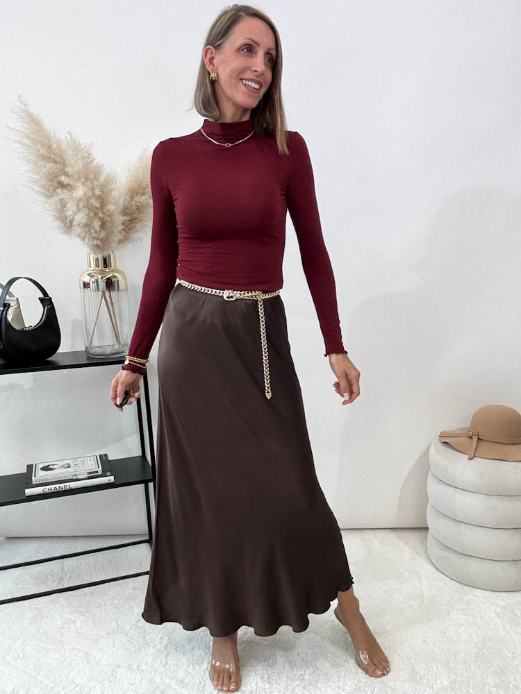 "Silky Maxi" viscose Rock - choco braun