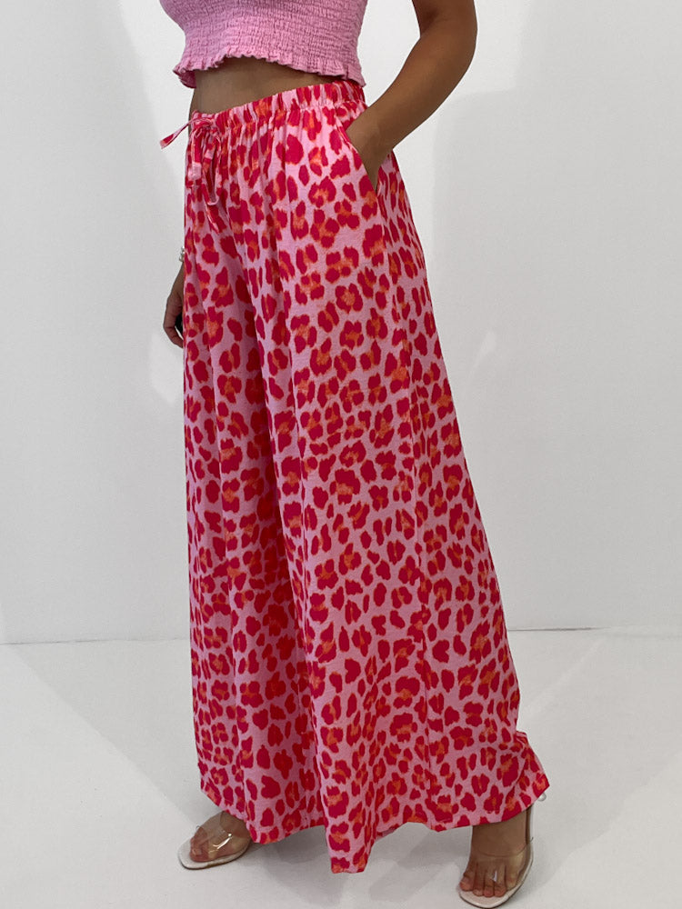 "Milano Leo" weiche Hose aus Viscose - rosa/orange