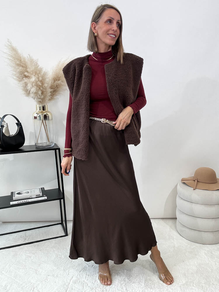 "Silky Maxi" viscose Rock - choco braun