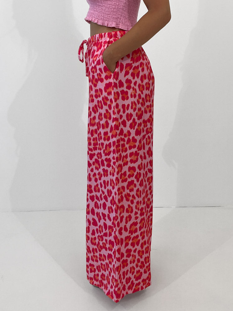 "Milano Leo" weiche Hose aus Viscose - rosa/orange