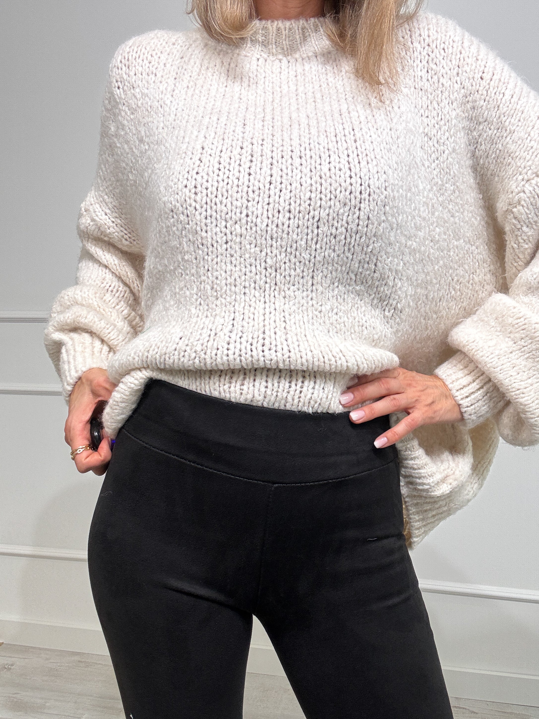 "Reggio Suede" Wildleder-Leggings - schwarz