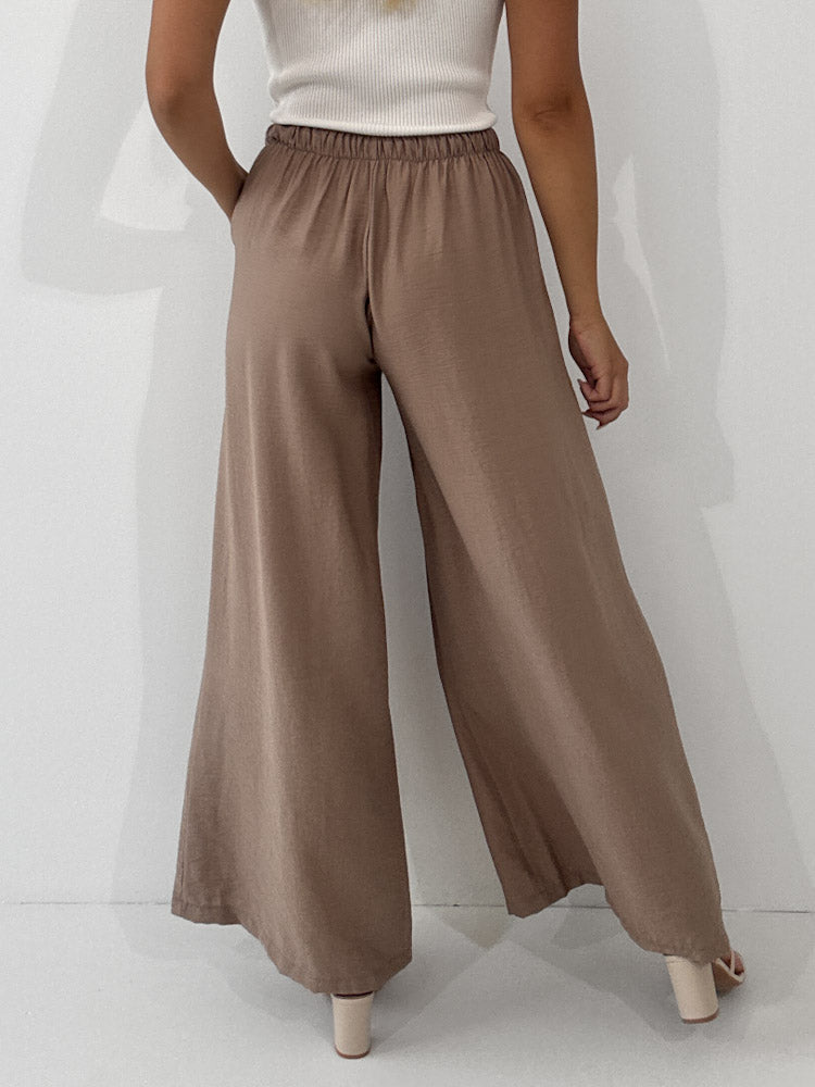 "Milano" weiche Hose aus Viscose - mocca