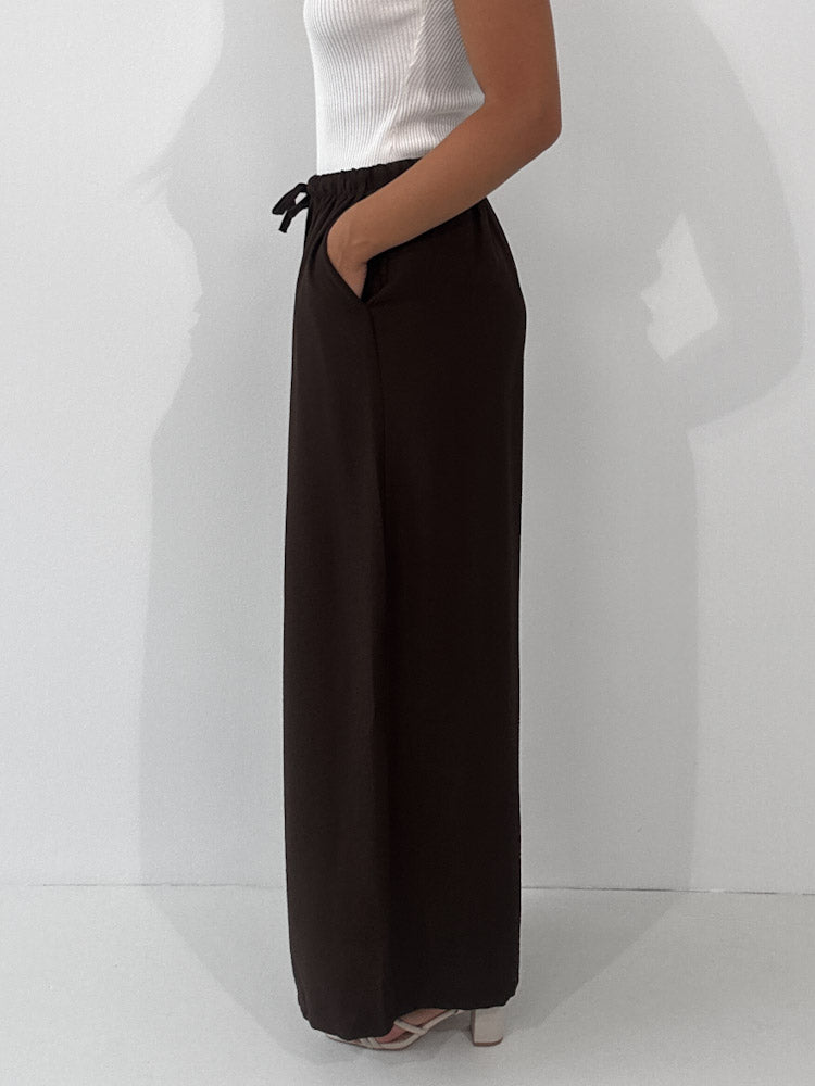 "Milano" weiche Hose aus Viscose - braun