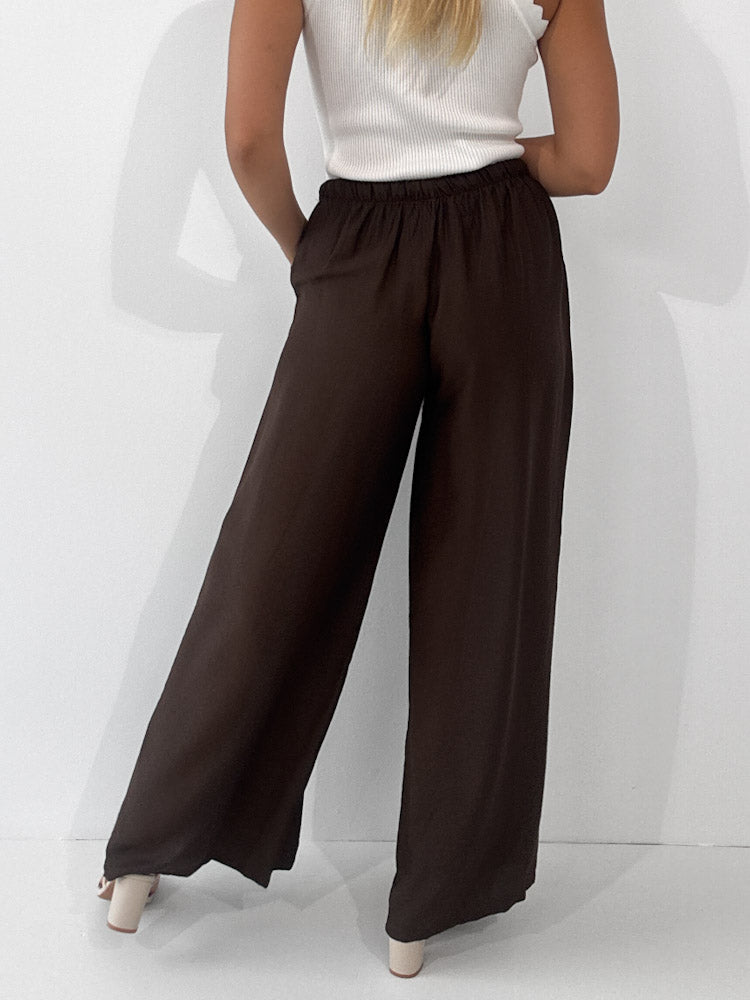 "Milano" weiche Hose aus Viscose - braun