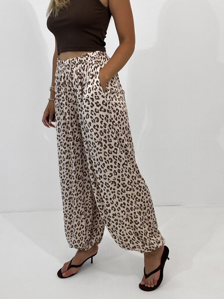 "Parga Leo" weiche Pumphose aus Viscose - beige/mocca