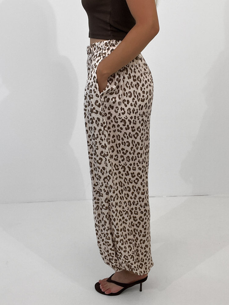 "Parga Leo" weiche Pumphose aus Viscose - beige/mocca
