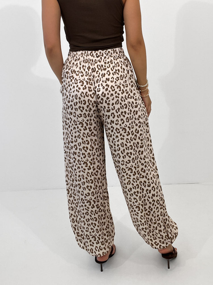 "Parga Leo" weiche Pumphose aus Viscose - beige/mocca