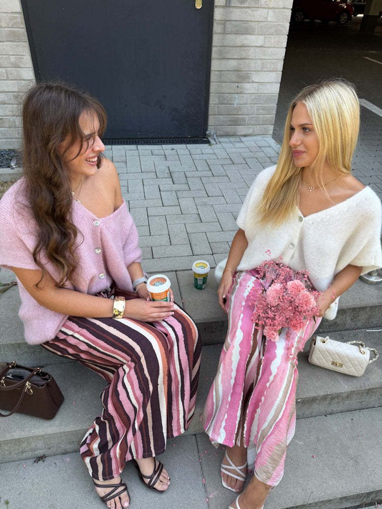 "Florida Vest" kuscheliger Cardigan mit Lana Wolle - creme