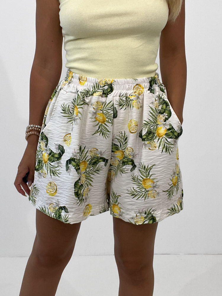 "Limon" Short aus Viscose - creme