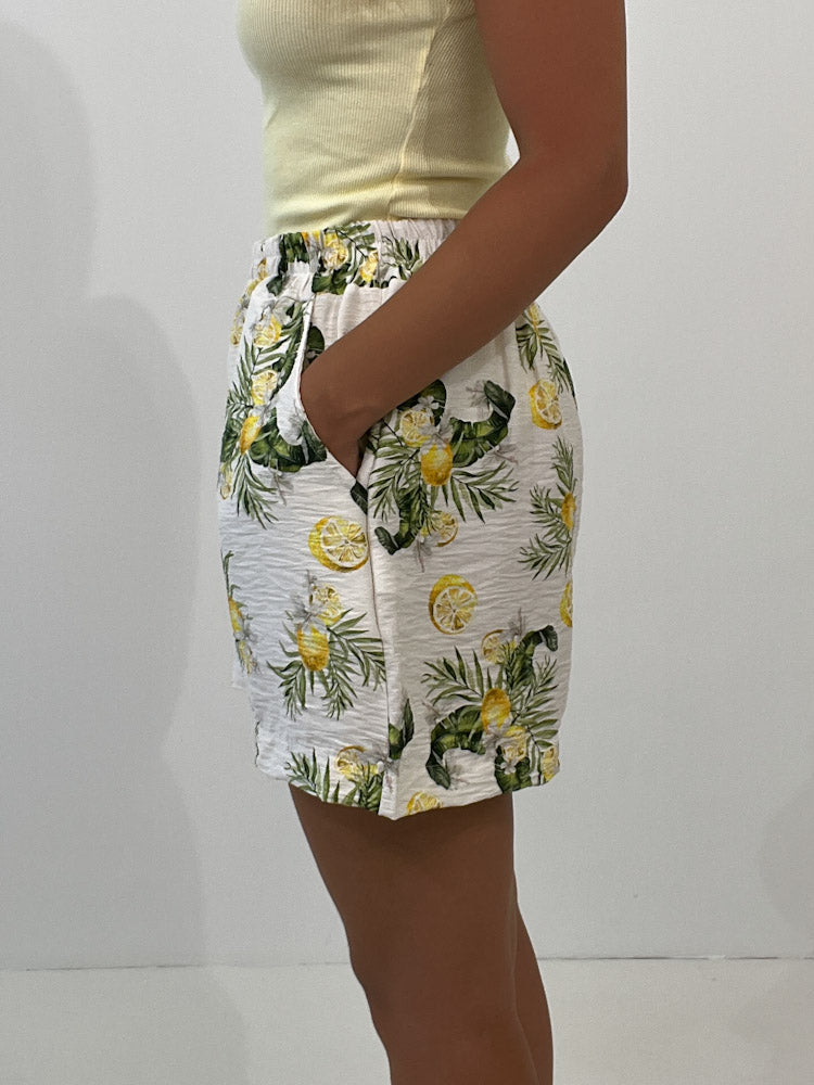 "Limon" Short aus Viscose - creme