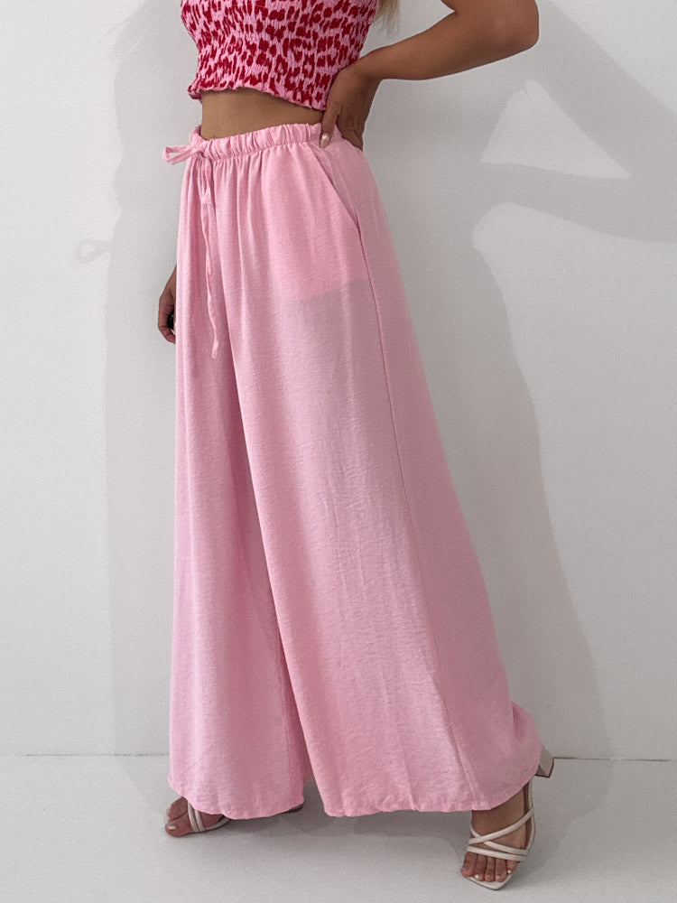 "Milano" weiche Hose aus Viscose - rosa