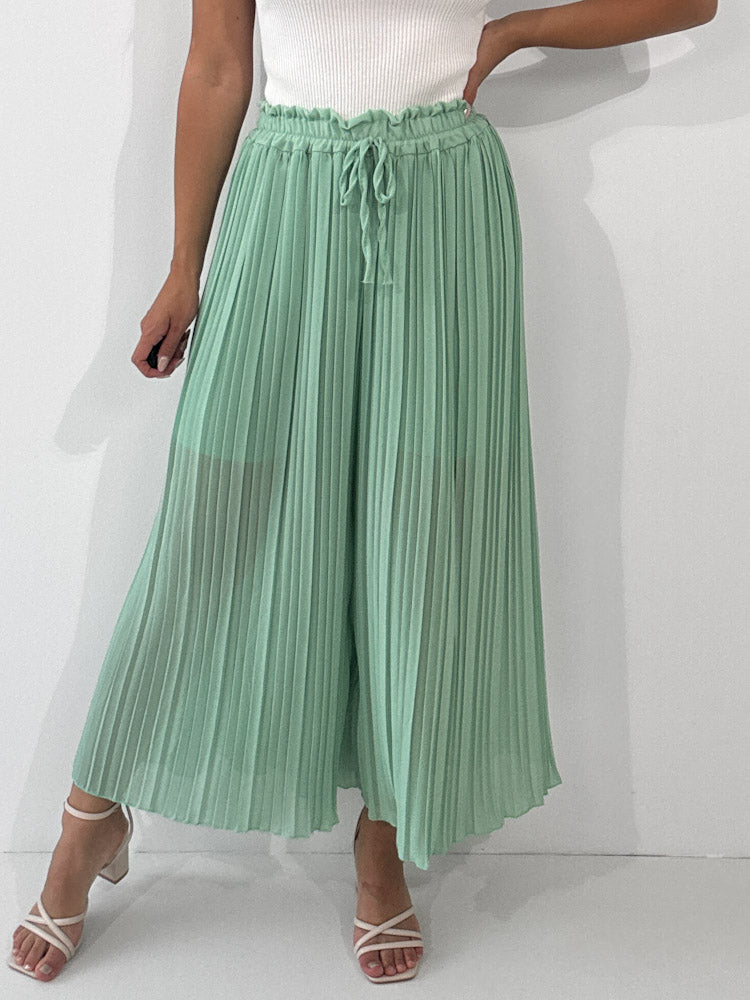Plissee Culotte Hose - mint