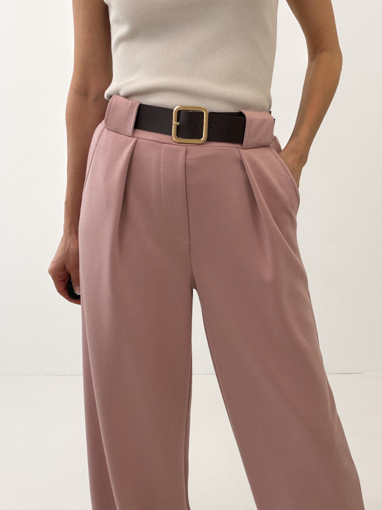 "Pari" elastische Hose aus Viskose  - altrosa