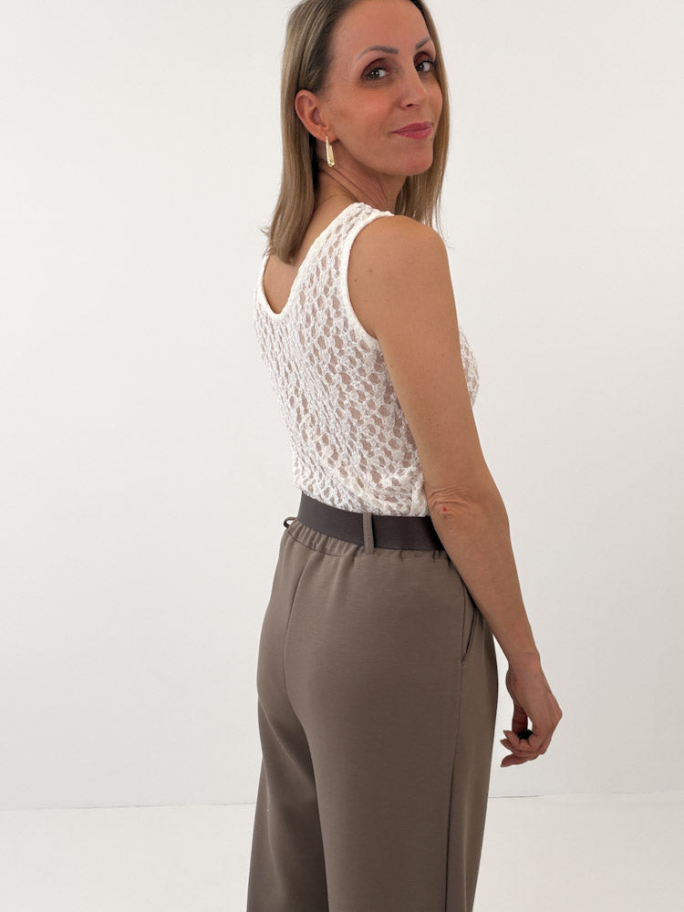 "Summer Lace" Top aus weicher Spitze  - weiß