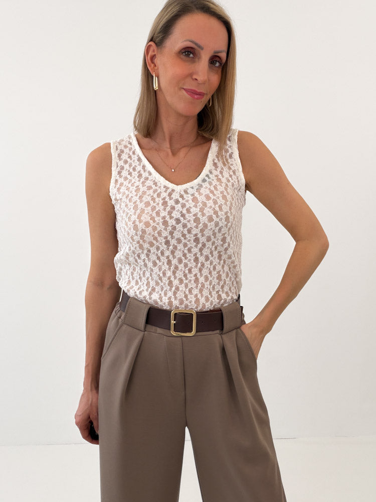 "Summer Lace" Top aus weicher Spitze  - weiß