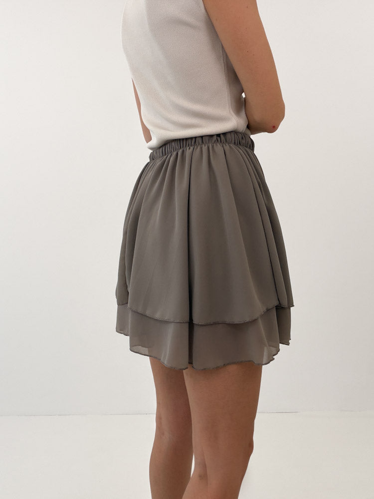 "Bella Skort" weicher Hosenrock - mocca