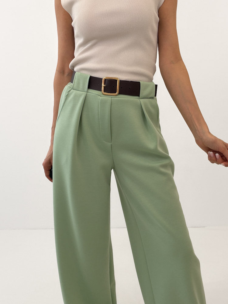 "Pari" elastische Hose aus Viskose  - mint