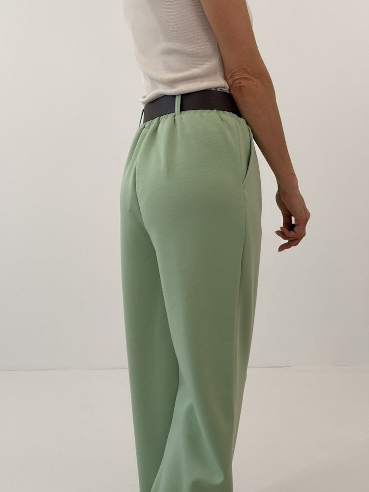 "Pari" elastische Hose aus Viskose  - mint