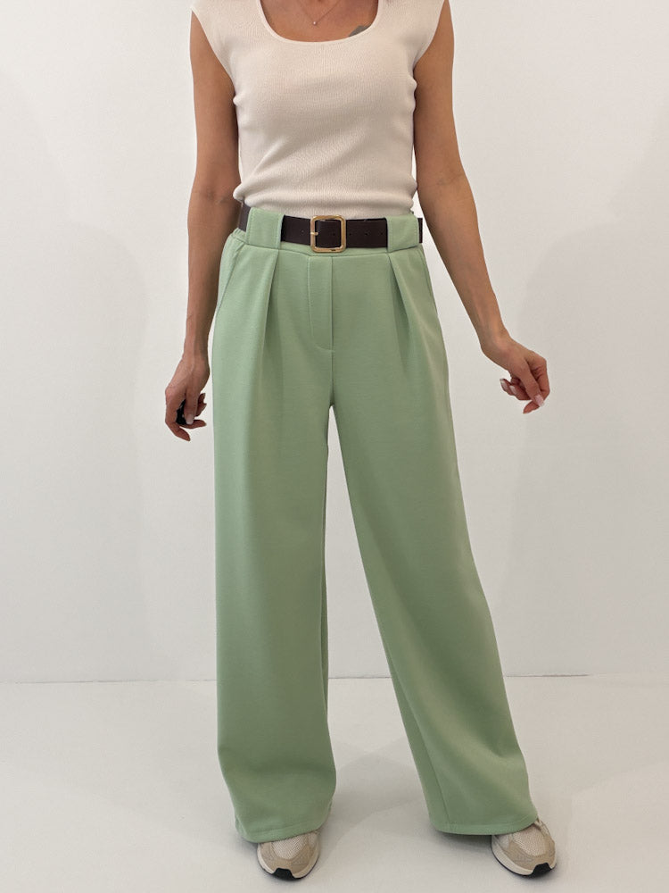 "Pari" elastische Hose aus Viskose  - mint