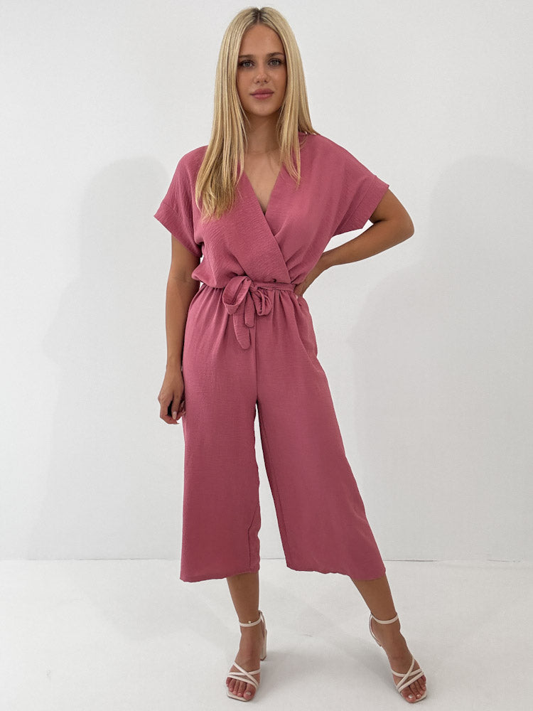 "Sunshine" stylischer Jumpsuit - beere