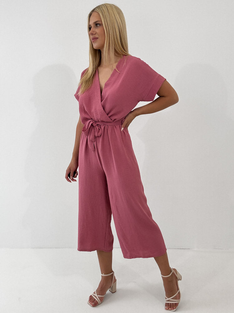 "Sunshine" stylischer Jumpsuit - beere