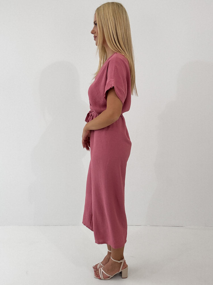 "Sunshine" stylischer Jumpsuit - beere