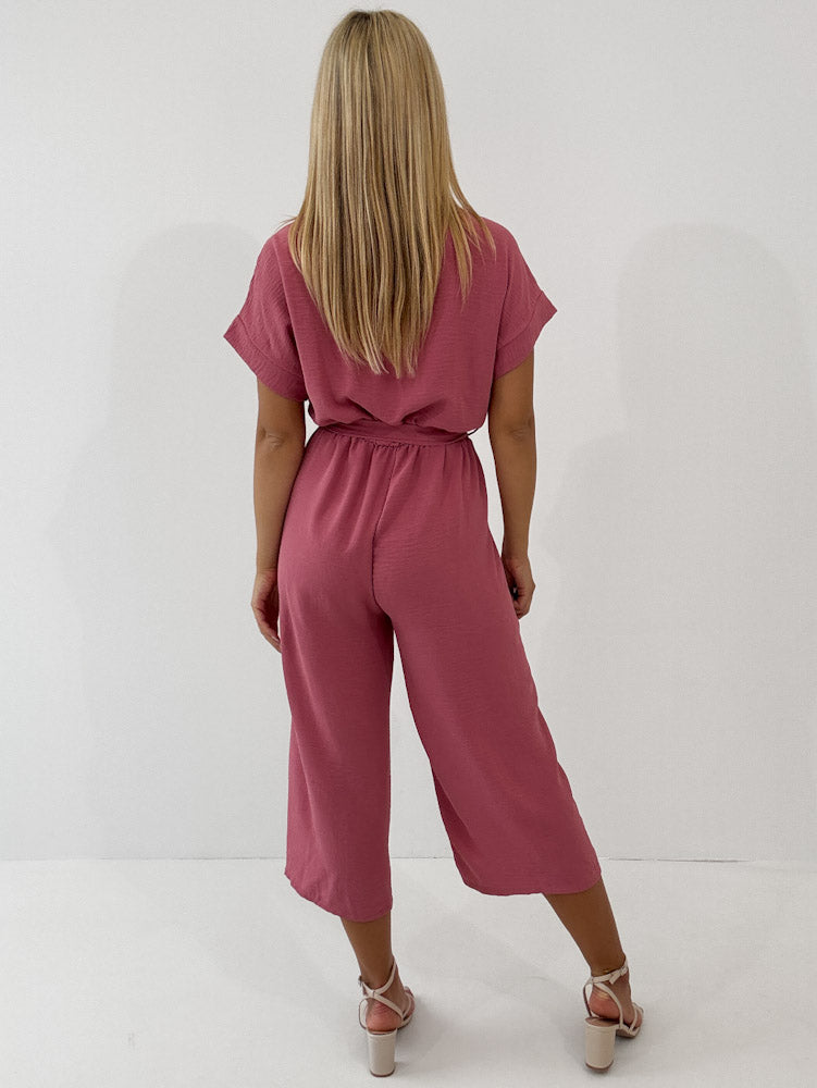 "Sunshine" stylischer Jumpsuit - beere