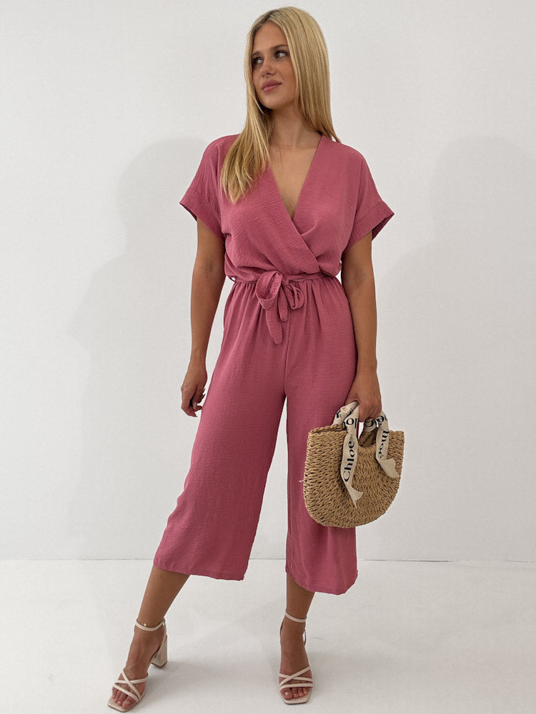 "Sunshine" stylischer Jumpsuit - beere