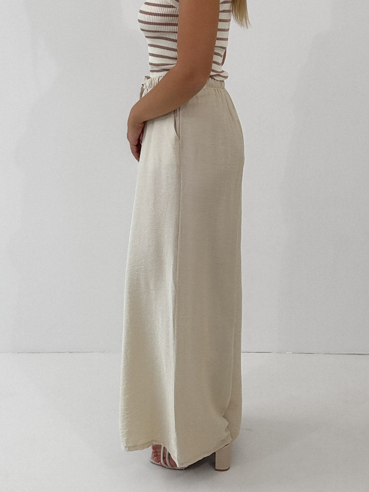 "Milano" weiche Hose aus Viscose - beige