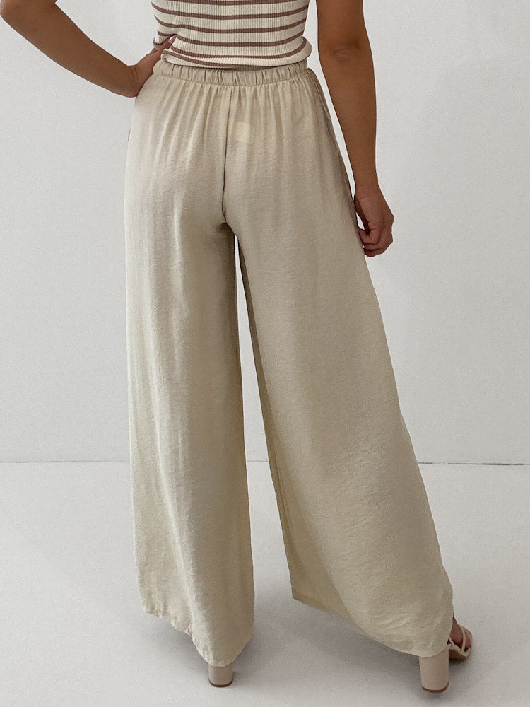 "Milano" weiche Hose aus Viscose - beige