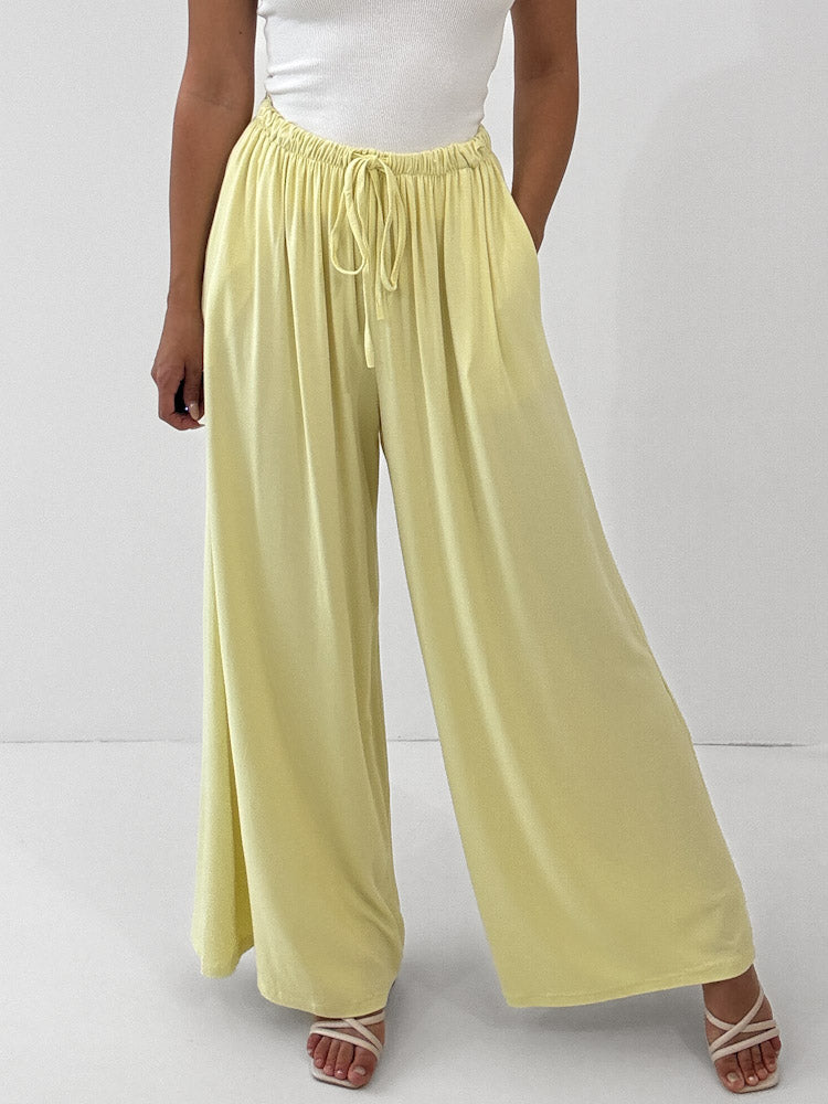 "Pienza" weiche Hose aus Viscose - gelb