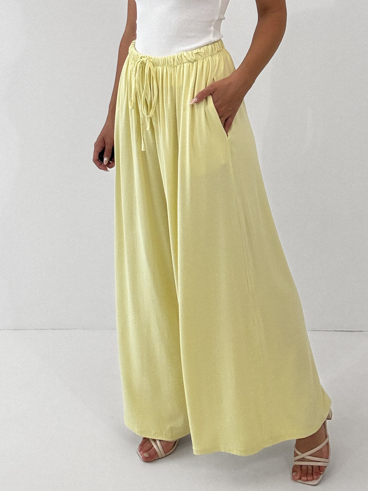 "Pienza" weiche Hose aus Viscose - gelb