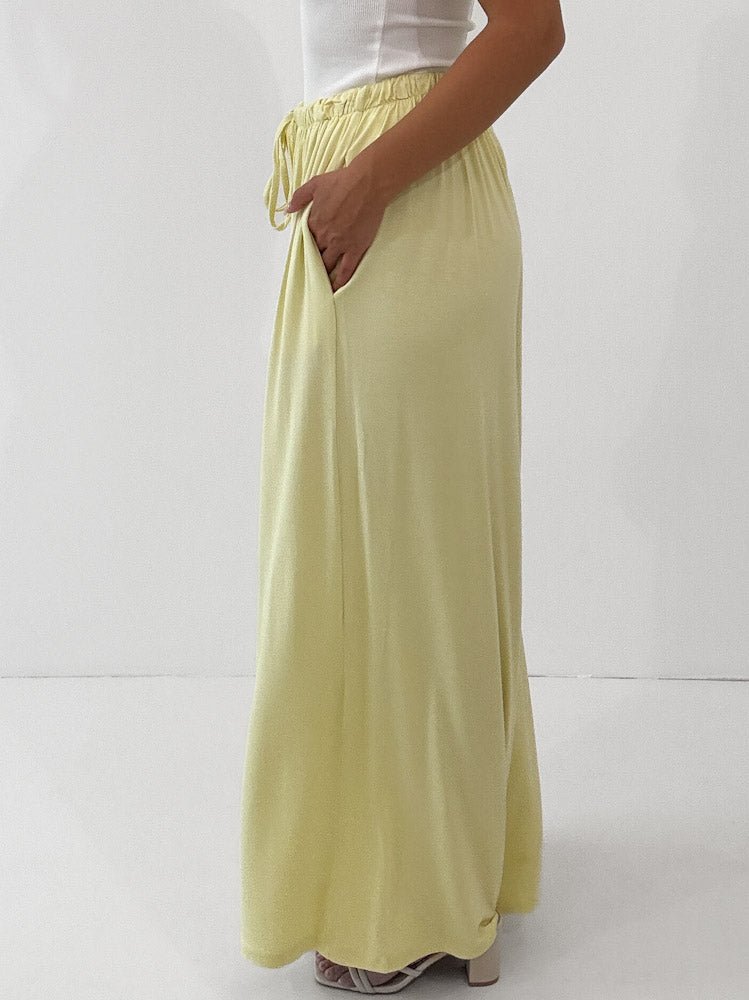 "Pienza" weiche Hose aus Viscose - gelb