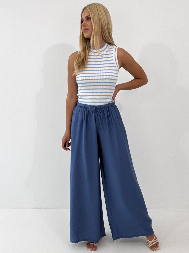 "Milano" weiche Hose aus Viscose - jeansblau