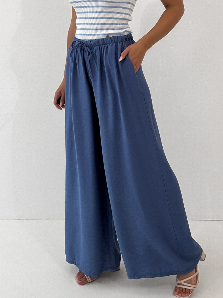 "Milano" weiche Hose aus Viscose - jeansblau