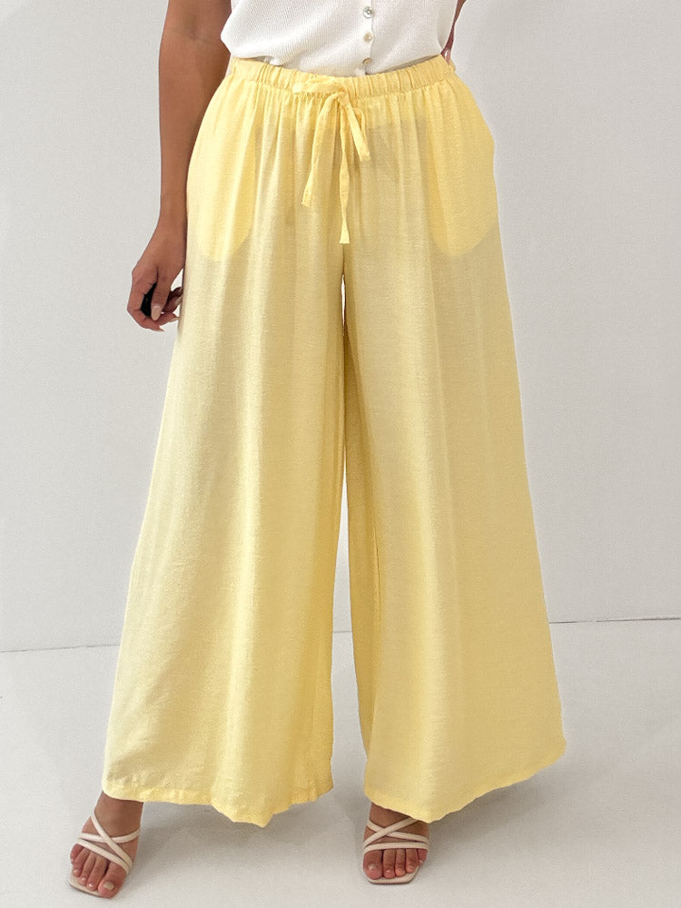 "Milano" weiche Hose aus Viscose - lemon ice