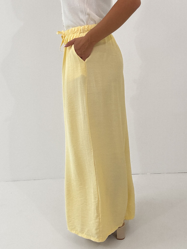 "Milano" weiche Hose aus Viscose - lemon ice