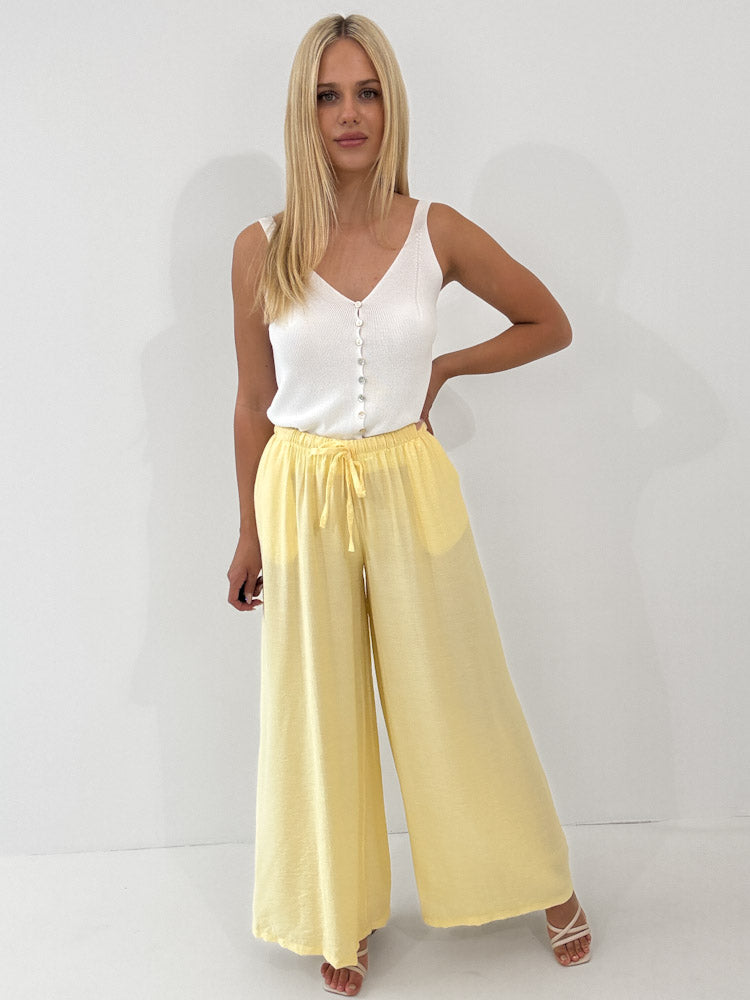 "Milano" weiche Hose aus Viscose - lemon ice