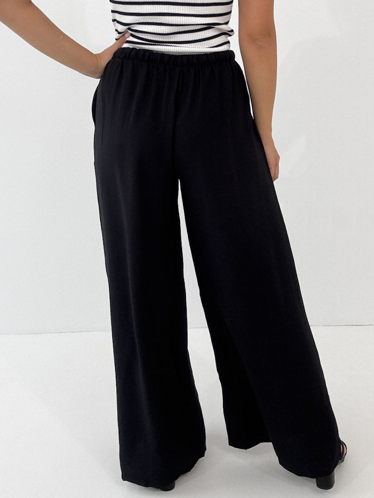 "Milano" weiche Hose aus Viscose - schwarz