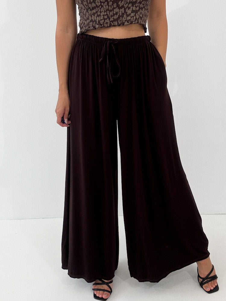 "Pienza" weiche Hose aus Viscose - braun