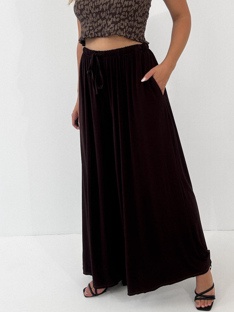 "Pienza" weiche Hose aus Viscose - braun