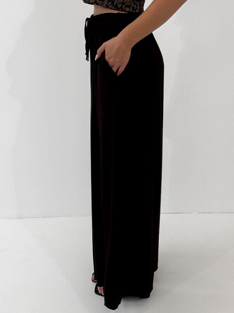 "Pienza" weiche Hose aus Viscose - braun