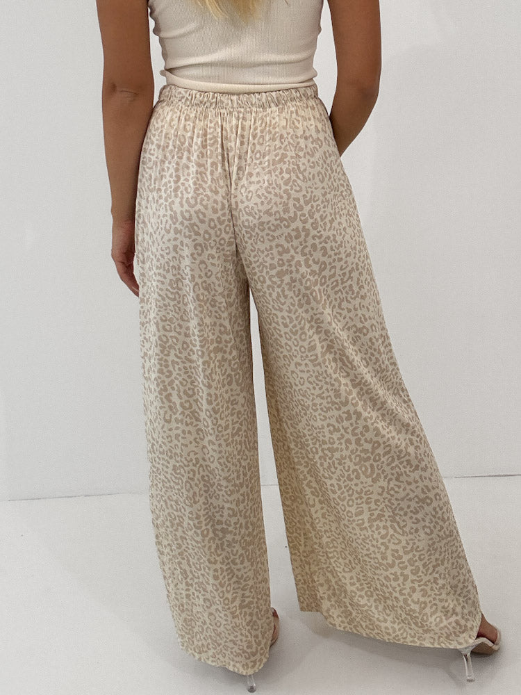 "Pienza Leo" weiche Hose aus Viscose - beige/creme