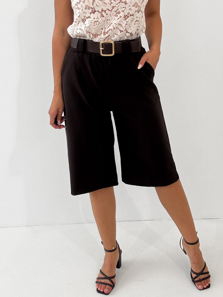 "Coastline" tolle Bermuda Short aus Viscose - schwarz