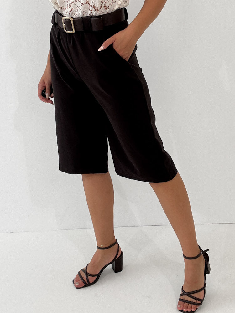 "Coastline" tolle Bermuda Short aus Viscose - schwarz