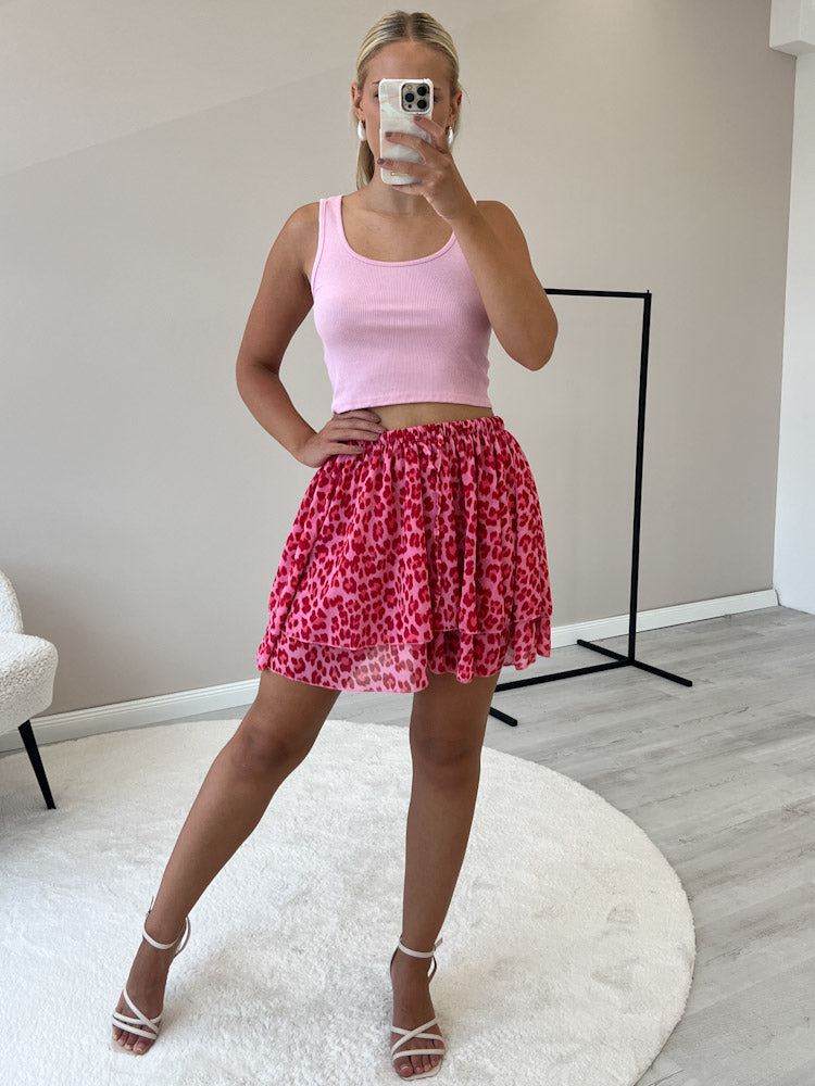 "Bella Skort Leo" weicher Hosenrock - pink/rot