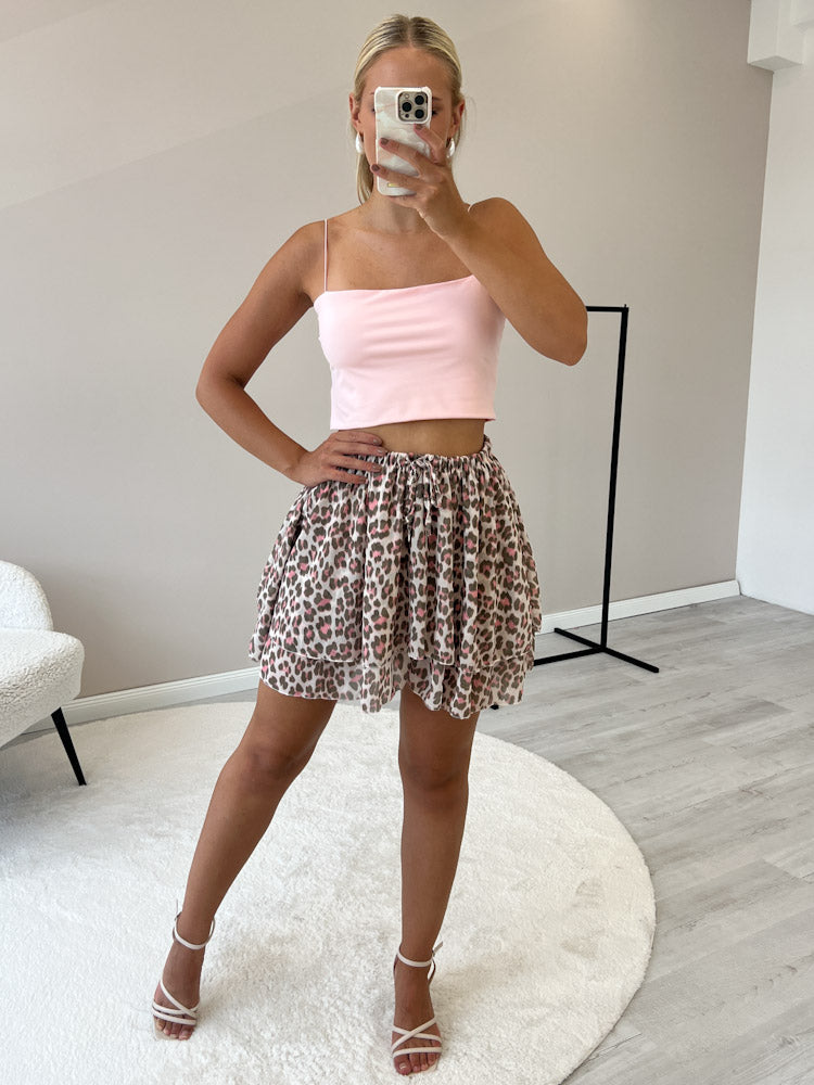 "Bella Skort Leo" weicher Hosenrock - khaki/rosa