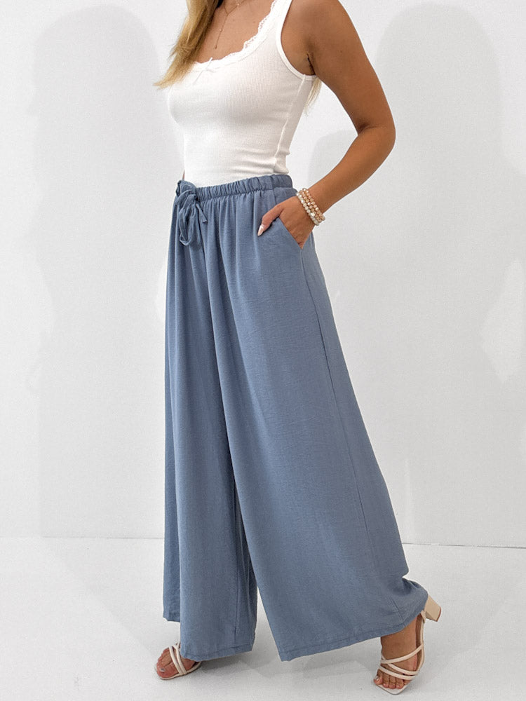 "Milano" weiche Hose aus Viscose - blau