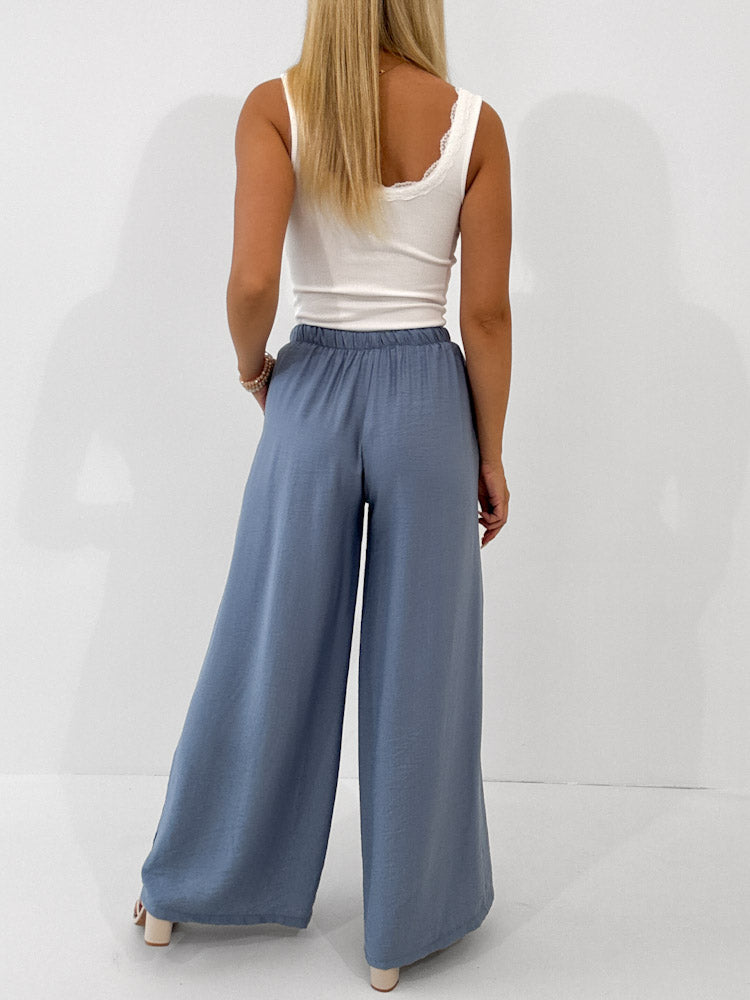 "Milano" weiche Hose aus Viscose - blau