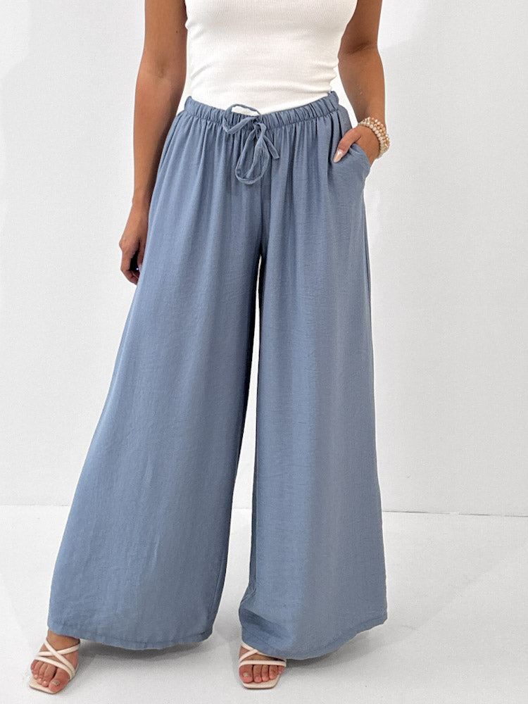 "Milano" weiche Hose aus Viscose - blau